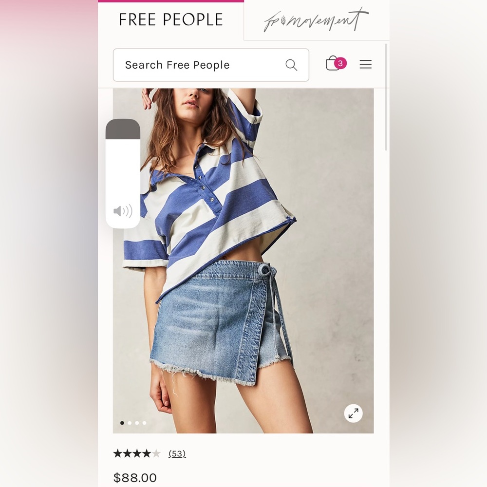 Free People Denim Skort